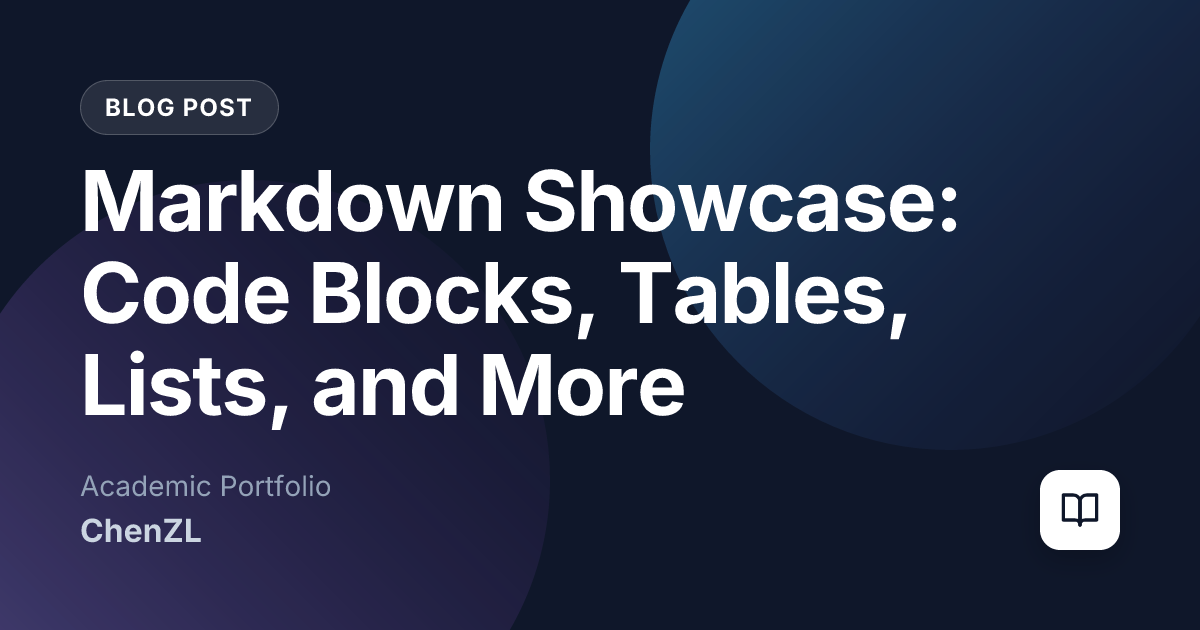 Markdown Showcase: Code Blocks, Tables, Lists, and More